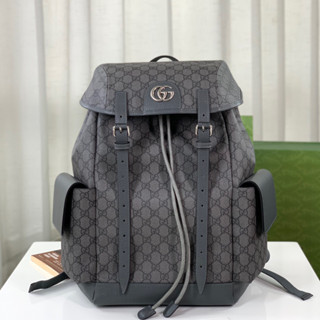 พรี​ ราคา7100 Gucci Ophidia 598140 หนังแท้ กระเป๋าแฟชั่น กระเป๋าเป้ 40*24*16cm