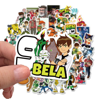 💥พร้อมส่ง💥New BEN 10 เบ็นเท็น USA cartoon STICKER รีเวนเจอร์ส สติกเกอร์กันน้ำรูปแบบที่แตกต่างกัน 50ชิ้น