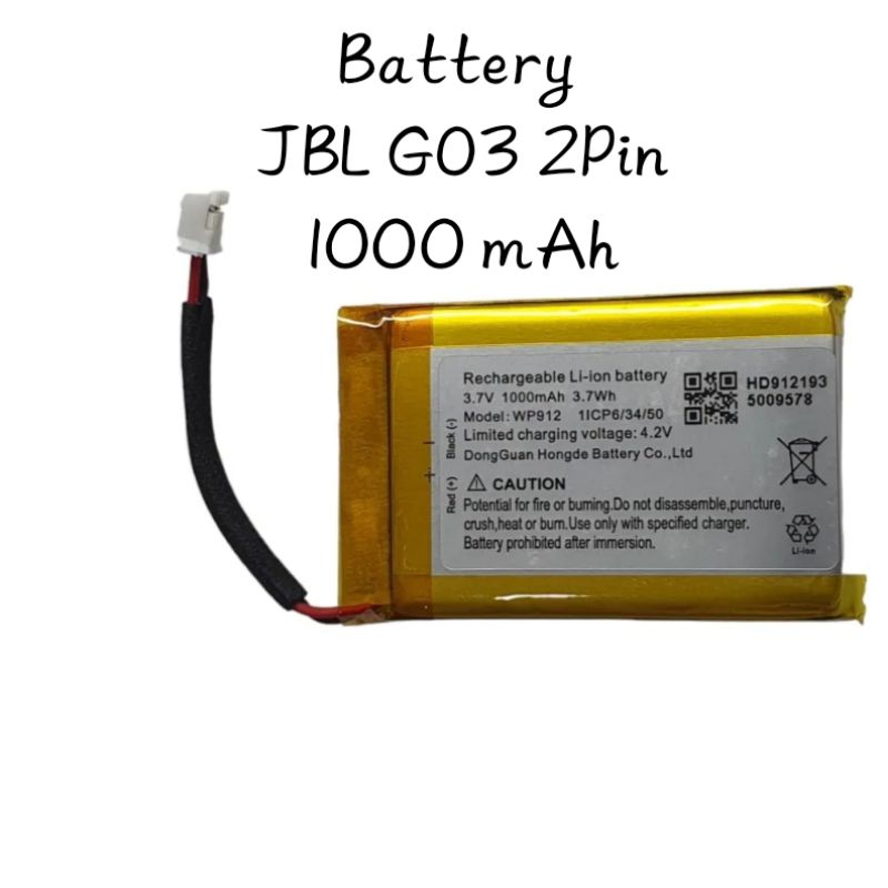 Jbl Go3 1000mAh 2pin 2สาย Battery ลำโพง wireless bluetooth audio third speaker battery board