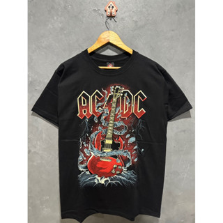 เสื้อยืดAC/DC ป้ายRockYeah ผ้าคอตตอน 100