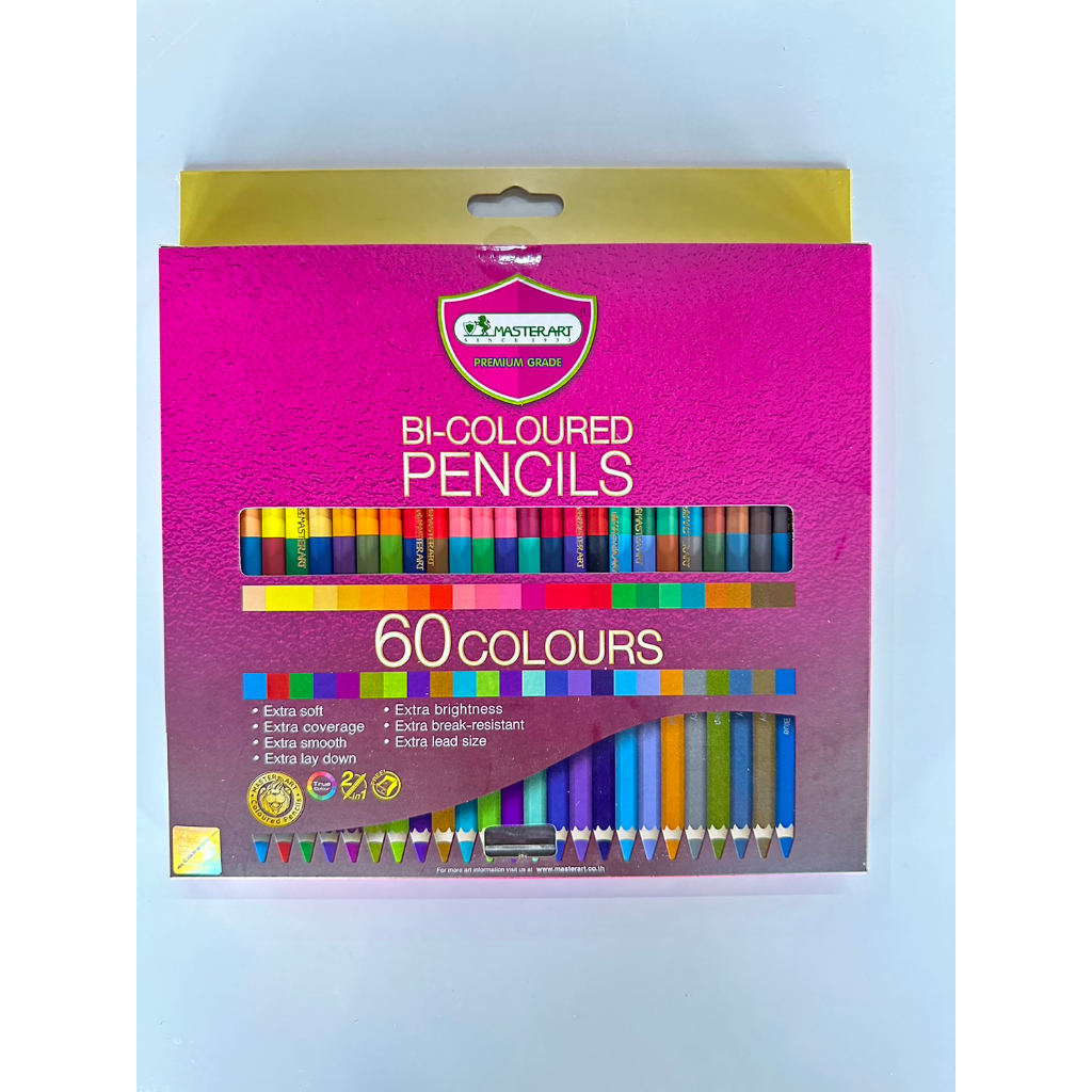 สีไม้ Master Art Premium Grade 2 หัว 60 สี