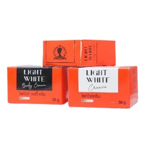 แพ็คเก็จใหม่  Light White Body Cream เซ็ทครีมไลท์ไวท์บอดี้ครีม [ไวท์ไวท์แพ็คเกจใหม่]