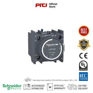 Time delay block, EasyPact TVS LAETSD, on delay, 1 NO + 1 NC