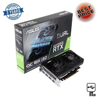 VGA ASUS GEFORCE RTX 3060 DUAL O8G - 8GB GDDR6 ประกัน 3Y การ์ดจอ กราฟิกการ์ด