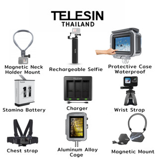 Telesin Magnetic Neck Holder Mount / Rechargeable Selfie/Protective Case/Stamina Battery/Charger