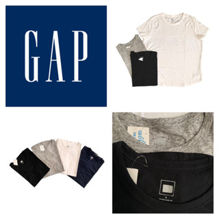 Gap เสื้อยืดแขนสั้น คอกลม ผู้หญิง ตัวยาว ผ้ายืดได้ถึง6นิ้ว มีไซส์