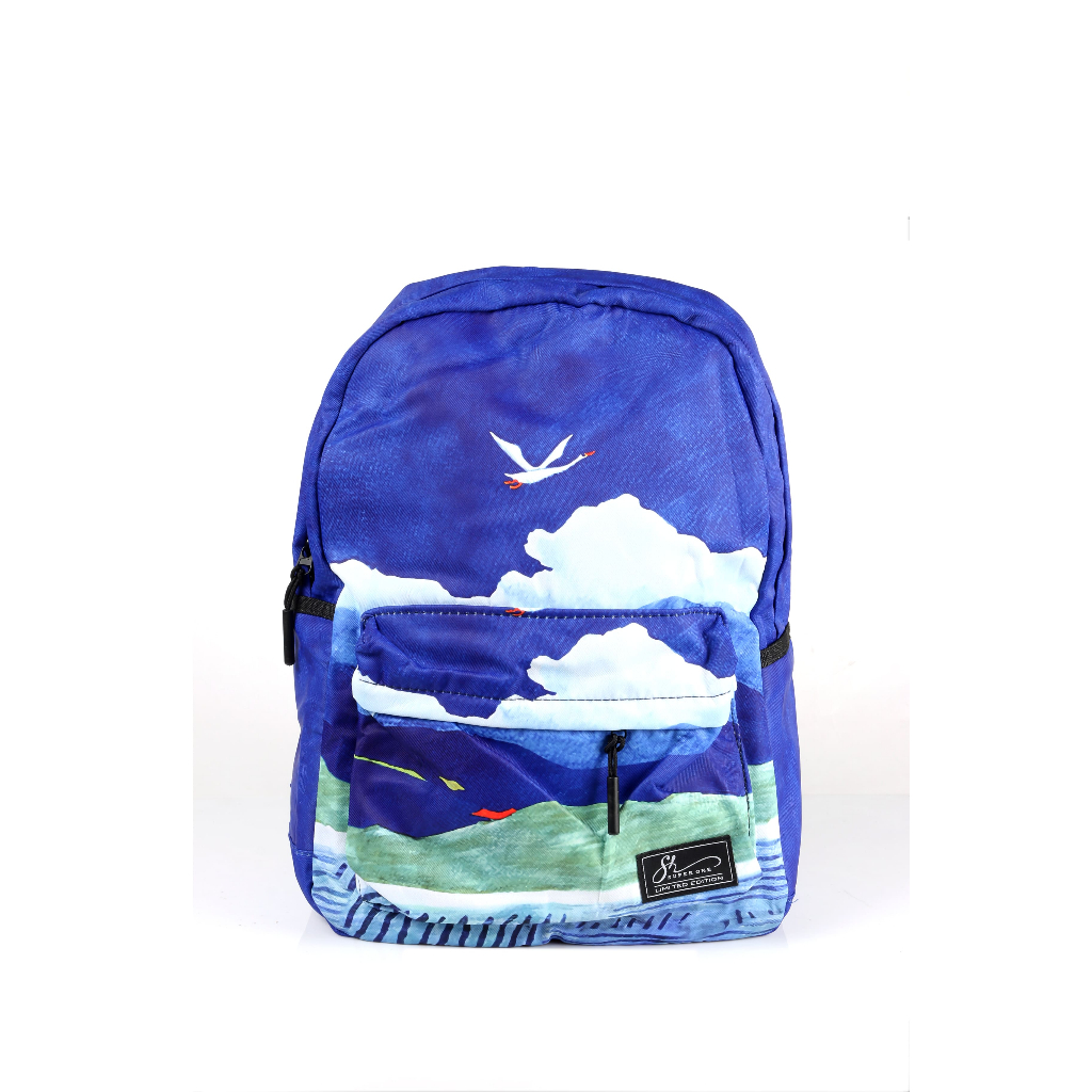 กระเป๋าเป้ผ้าทวิวลายมัดย้อม PG-3989