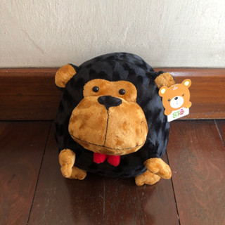 ตุ๊กตา ลิง ตัวกลม ST PLUSH TOY ป้ายห้อย ขนาด 10 นิ้ว