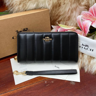 C*O*A*C*H C4454 Long Zip Around Wallet With Quilting Code:B2D020966 แบรนด์แท้ 100% งาน Outlet