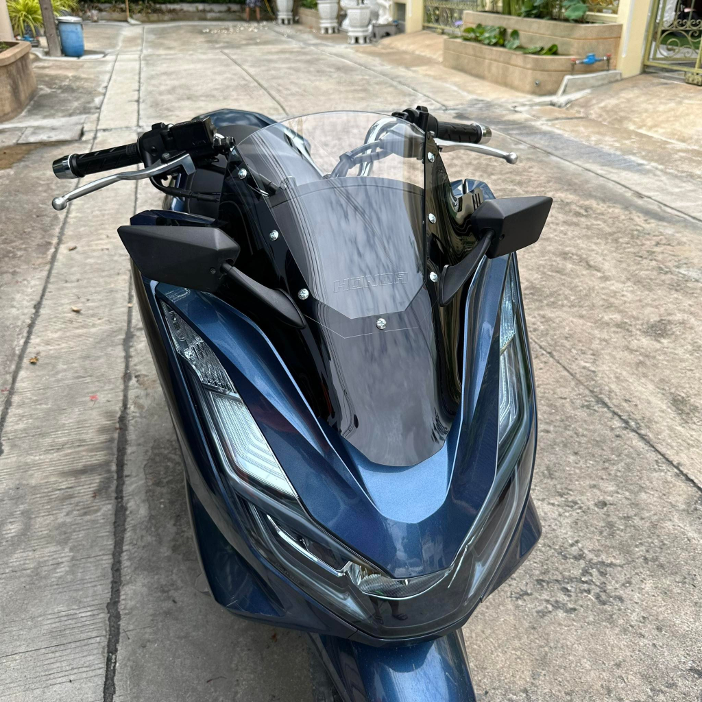 ชิวหน้าPCX160 ชิวสองขั้นV2 (แถมฟรีกระจกติดชิว) ปี2021-23 ทรงซิ่ง ชิวแต่ง เจาะกระจกwindshield motocycle pcx 2021-2023 - รูปที่ 3