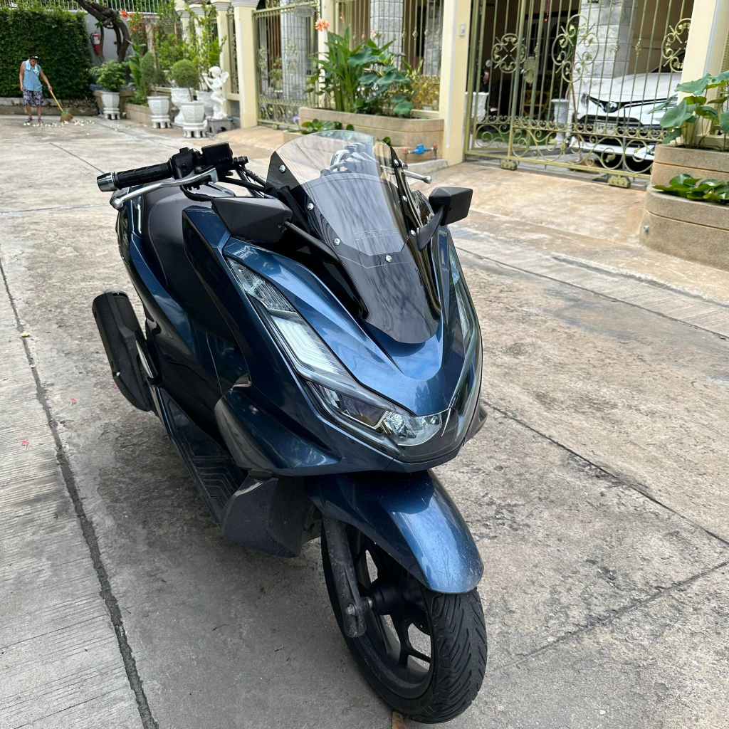 ชิวหน้าPCX160 ชิวสองขั้นV2 (แถมฟรีกระจกติดชิว) ปี2021-23 ทรงซิ่ง ชิวแต่ง เจาะกระจกwindshield motocycle pcx 2021-2023 - รูปที่ 4