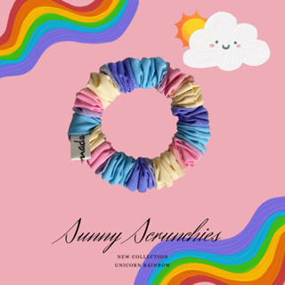 ยางรัดผม  Sunny Scrunchies. unicorn rainbow collection size s