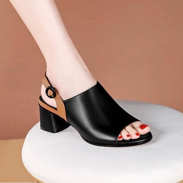 Shoes i amm 162 รองเท้ารัดส้น ทูโทน  มีหน้าเท้า บวกเพิ่ม 1 ไซส์  สาวอวบเท้าอวบกว้างมาก บวกเพิ่ม 2 ไซส์