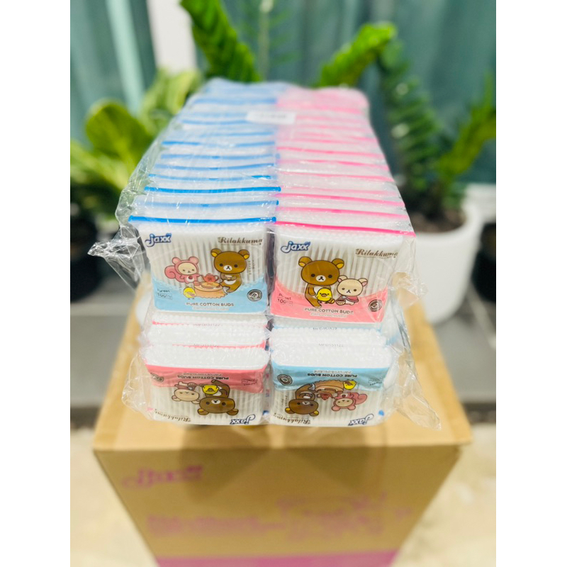 ยกแพ็ค 36 ห่อ แบบห่อละ 100 ก้าน สำลีก้าน คอตตอนบัด สำลีอนามัย สำลีปั่นหู ผลิตจากใยฝ้ายบริสุทธิ์ จำนวน 100 ก้าน/ห่อ