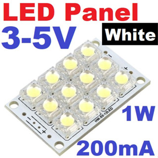 DC 3V-5V Super Bright White Piranha 12 LED Panel Energy Saving Board Light Night Table Lamp แสงสีขาว