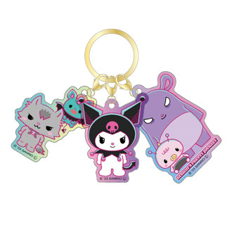 พวงกุญแจอะคิริค ku Kuromi Ts Factory Sanrio 3 Charm Keyring KUROMIS PRETTY JOURNEY Friends