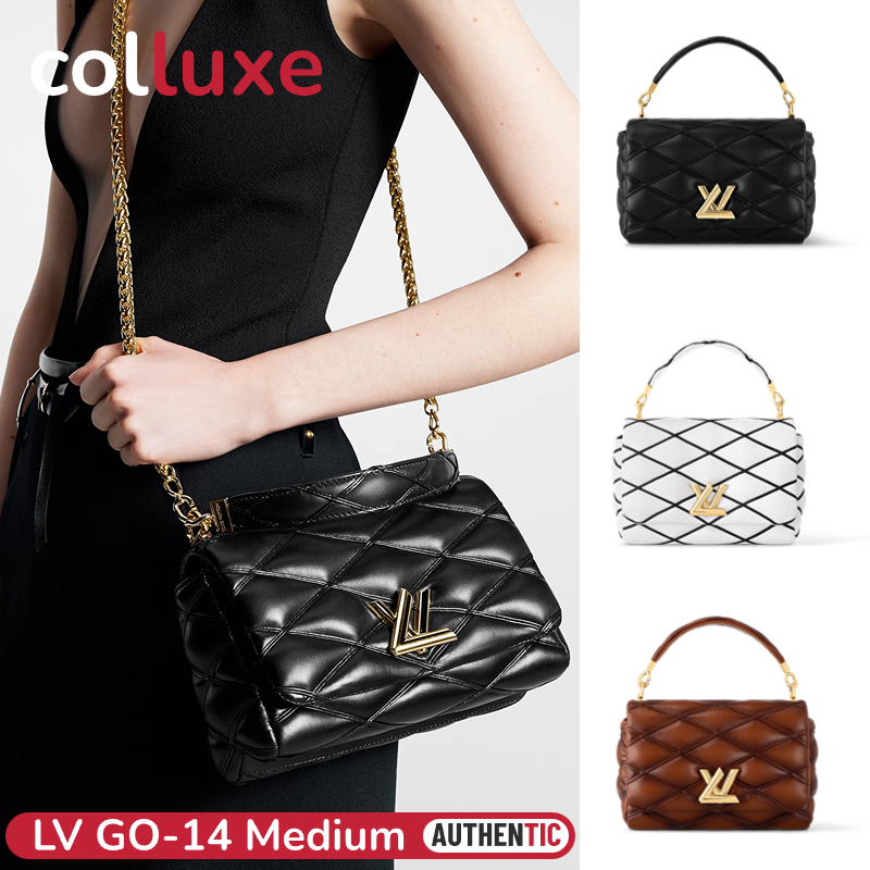 2023 NEW!!👜หลุยส์วิตตอง Louis Vuitton LV GO-14 Medium Shoulder Bag กระเป๋าสะพายสตรี 23cm