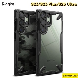 Ringke Fusion X เคส Samsung S23 Ultra/S23 Plus/S23 เคสกันกระแทก คลุมกล้อง ขอบยาง TPU กันรอยขีดข่วน ไม่ลื่น พร้อมส่งไทย