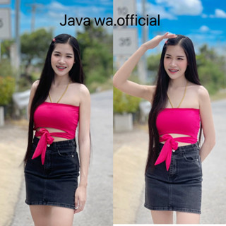 🔥Java wa shop🔥เกาะอก ผูกเอว เสื้อเกาะอกผูกโบว์ ส่งไว ตรงปก ไม่จกตา