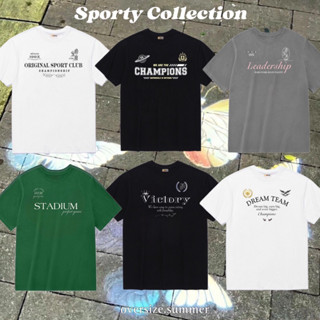 (oversize summer) เสื้อยืด เสื้อยืดผ้าคอตตอน-Sport OVS OT5 (พร้อมส่ง)