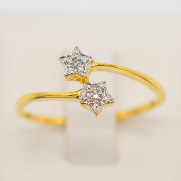 แหวนดาวคู่ ⭐️⭐️ แหวนเพชร แหวนทองเพชรแท้ ทองแท้ 37.5% (9K) ME599