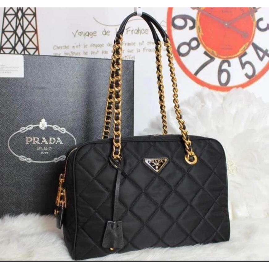 New!! Prada Tessuto Impuntu/Saffiano Bag