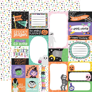 Multi Journaling Cards :   Monster Mash Double-Sided Cardstock 12"X12" กระดาษฮาโลวีน