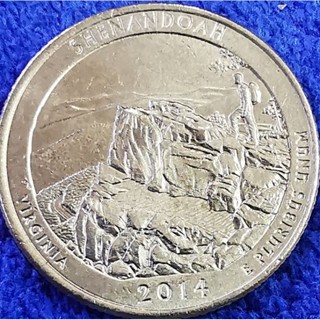 เหรียญ​สหรัฐอเมริกา​ USA, 1​ Quarter, (Shenandoah,  ชุด​National​ Park), #​3077L, ใช้แล้ว