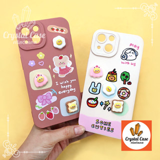 Samsung A04s A10 A10s A11 A22(5G) A23 A34 A51 A73 S22 Ultraเคสมือถือนิ่ม TPU กันเลนส์กล้องนูนลายการ์ตูนติดอะไหล่นูน ไข่ด