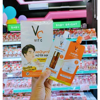 ดับเบิ้ลวิตซี (น้องฉัตร) 2 in 1 VC เซรั่ม+ครีม [ยกกล่อง 6 ซอง]
