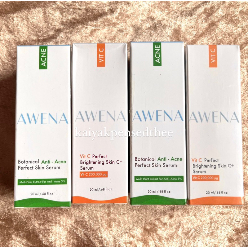 พร้อมส่ง/แท้100% Awena serum Vitc🧡 and Acne💚