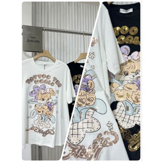 เสื้อยืดน้องกระต่าย ปักเลื่อม🐇ป้าย its me basic