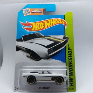 รถเหล็ก Hotwheels 69 CAMARO สีขาว แพคมีรอยยับ (ib45)