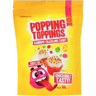 Popping Topping Rainbow Crackling Candy น้ำหนัก 150 กรัม  BBF.23/11/23