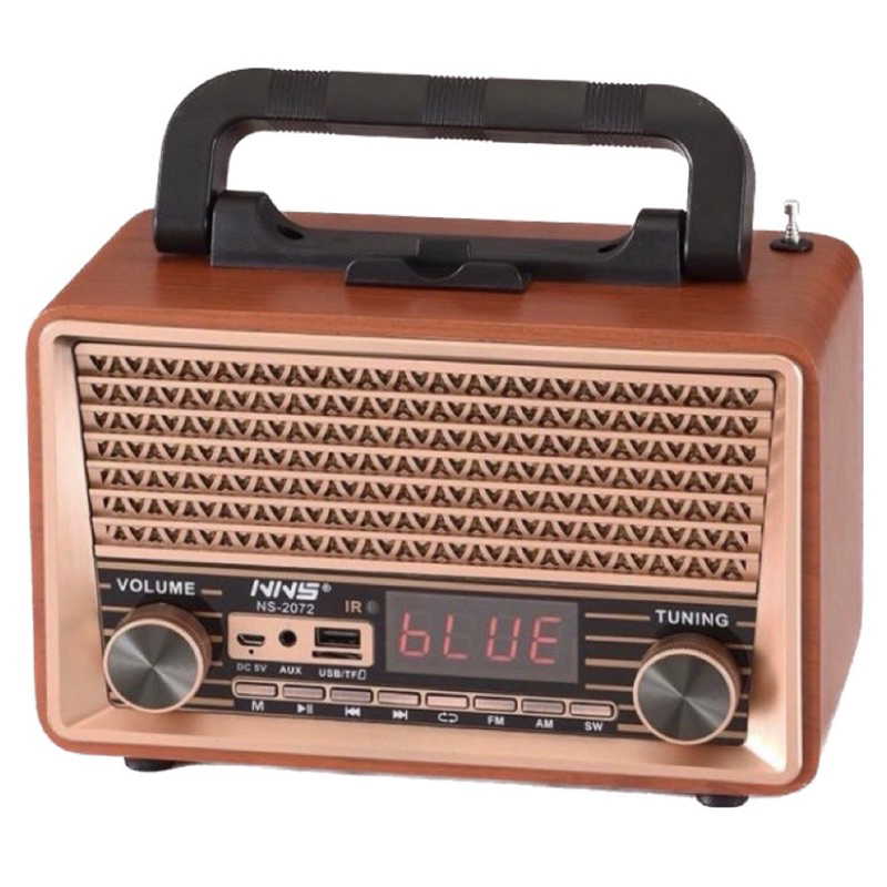 วิทยุ NNS รุ่น NS-2072BT ลำโพงบลูทูธ วิทยุบลูทูธ FM/AM วิทยุดีไซน์ไม้ สไตล์คลาสสิค มีรีโมทแถมให้📻