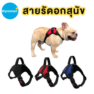 สายรัดอกสุนัข สายรัดอกหมา  สายจูงสุนัข สายรัดอกสัตว์เลี้ยง สายรัดอก มีSafety lock (ไซส์ XS-XL) V2