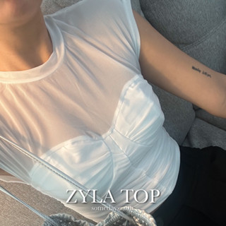 SOMEDAY : ZYLA TOP | เสื้อครอปกึ่งซีทรู สวยหรูดูแพง ✨