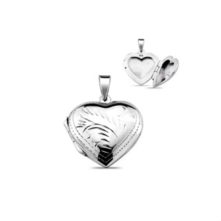 Silver Heart Shape Photo Lock Pendant/จี้ล็อครูปหัวใจเงินแท้925