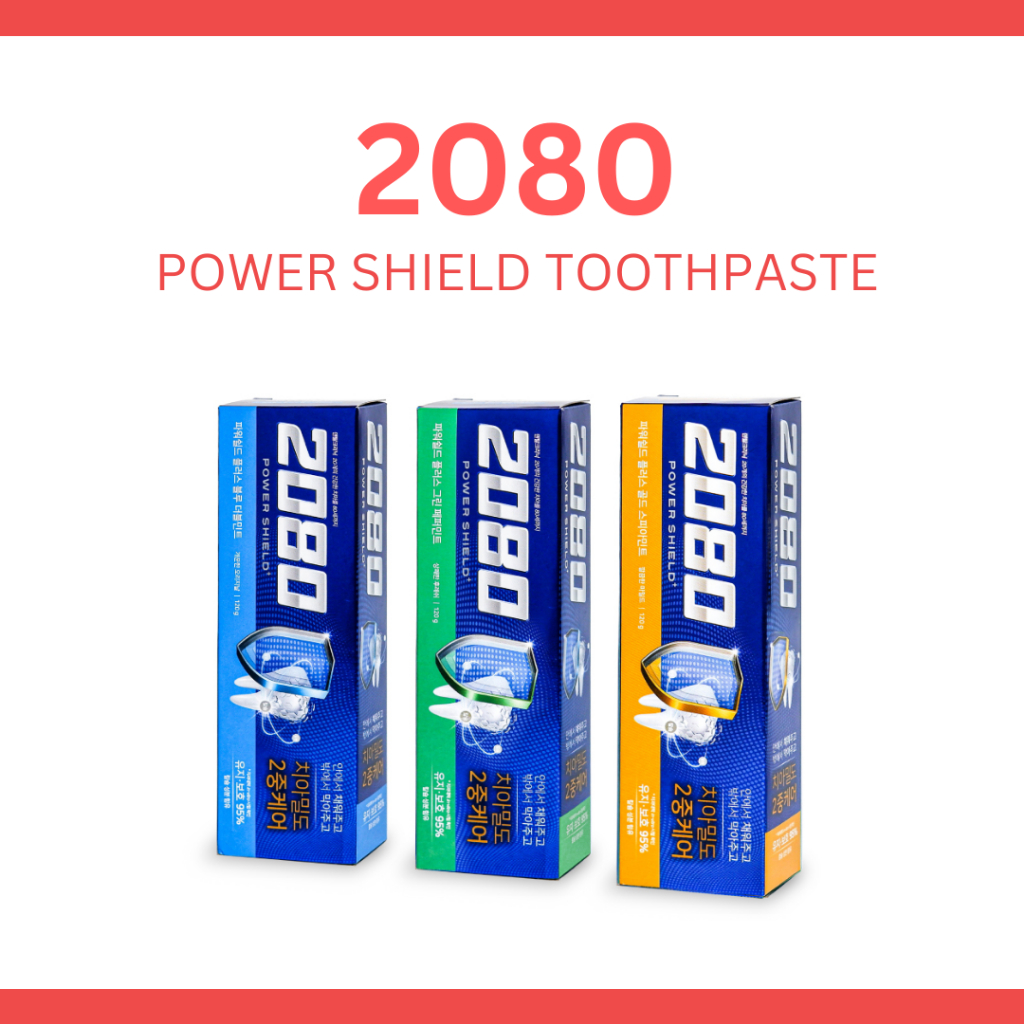 [แถมฟรี แปรงสีฟัน] ยาสีฟันเกาหลี 2080 POWER SHIELD TOOTHPASTE 120 g