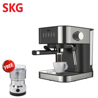 SKG เครื่องชงกาแฟสด รุ่น SK-1202 สีเงิน (สามารถตั้งเวลาการชงกาแฟได้)แถมฟรี เครื่องบดกาแฟ,ก้านชงกาแฟ,ถ้วยกรองกาแฟขนาด 1และ2 คัพ,ช้อนตักกาแฟ รับประกัน 1 ปี