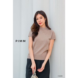 เสื้อไหมพรมคอสูง เนื้อเย็น งานป้าย PIMM รุ่น y1698 อก33-43 นิ้ว สาวอวบ