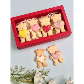 คุ๊กกี้หมีกอดหัวใจ bear cookies