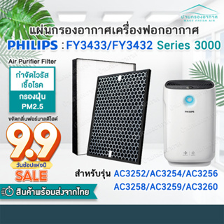 แผ่นกรองเครื่องฟอกอากาศ Philips FY3433, FY3432 สำหรับเครื่องฟอกอากาศ PHILIPS รุ่น AC3256/AC3259 Series3000