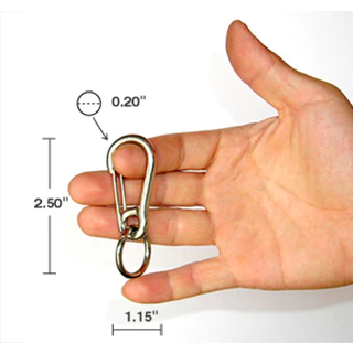พวงกุญแจ SNAP RING USA. สแตนเลสแท้ CARABINERS สแน็ปลิงค์ พวงกุญแจรถยนต์ มอเตอร์ไซค์ กุญแจบ้าน กระเป๋า กางเกง B/s (#61)