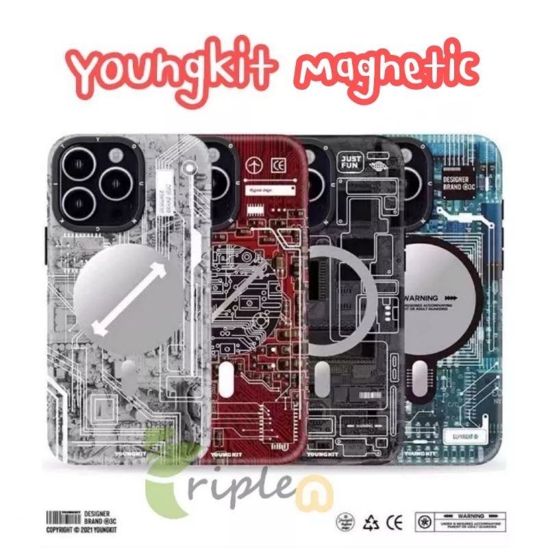 <<iPhone16มาจ้า>>Youngkit Magnetic Technology Series สำหรับ iPhone 15 pro max/13 pro/13ProMax/14 /14pro max เคสกันกระแทก