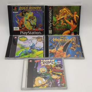 PS1 SET G2 แผ่นก๊อปปั้ม 5 เกม [bootleg] แผ่นสภาพดี Rugrats / Hercules / a bugs life Tarzan / Bugs Bunny