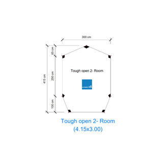 TOUGH OPEN 2 ROOM กราวชีท ตรงรุ่น เสริมยื่นหน้า