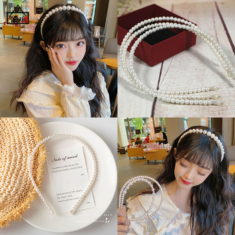 COD พร้อมส่งที่คาดผมสีขาวไข่มุกเกาหลีแฟชั่นลูกปัดสำหรับผู้หญิงเครื่องประดับผมราคาถูกที่สุดขายส่ง-a.one