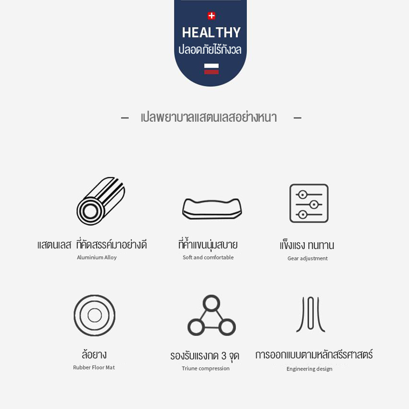 เปลเคลื่อนย้ายผู้ป่วย (สีฟ้า) เปลสนามแบบพับได้ มีล้อเลื่อน เปลเคลื่อนย้ายผู้ป่วย เปลสนาม เปลยกผู้ป่วย เปลหามคนไข้ - รูปที่ 3