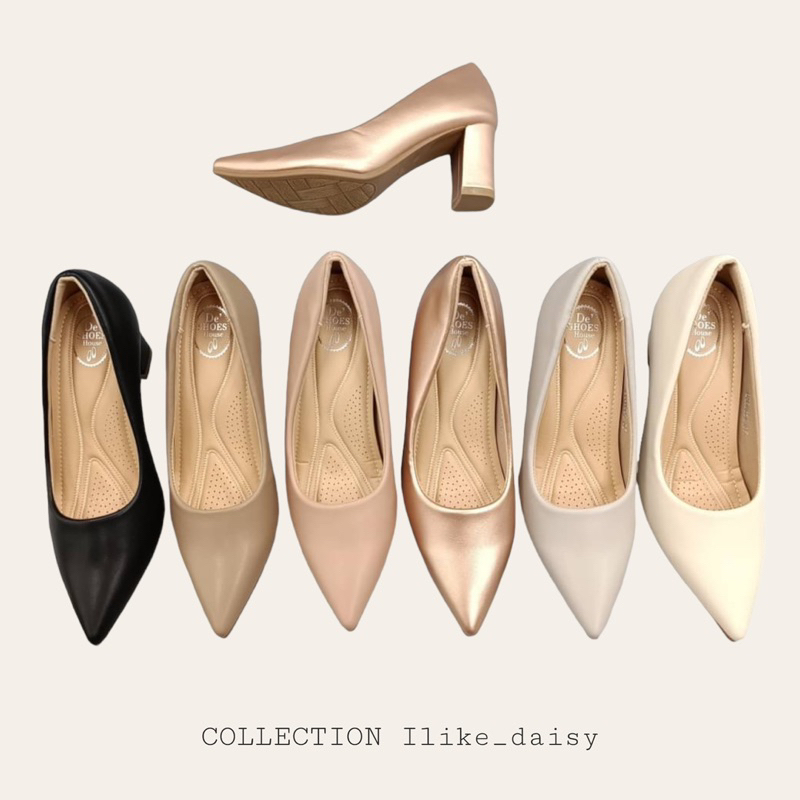 พร้อมส่งจากกทม.(+1 size) 660354 รองเท้าส้นสูง หัวแหลม 2 นิ้ว งานคุณภาพ พื้นซับนิ่ม